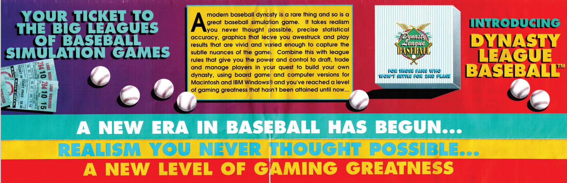 DYNASTY League Baseball Board Game